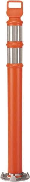 PRO-SAFE - 46" High x 4" Wide Reflective Delineator Post - High Density Polyethylene (HDPE), 5 Lbs, Orange - Americas Industrial Supply