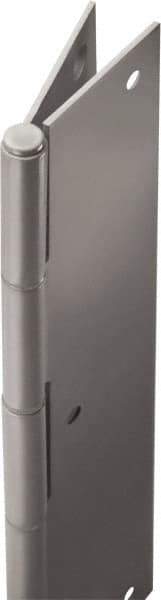 Stanley - 86" Long x 5" Wide, 22" Knuckle, Stainless Steel Continuous Hinge - 0.75" Thick, With Holes - Americas Industrial Supply