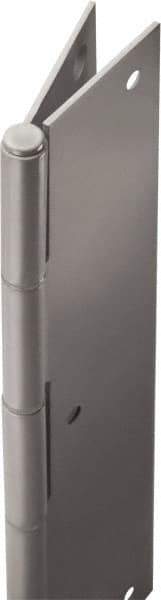 Stanley - 80" Long x 5" Wide, 20" Knuckle, Steel Continuous Hinge - 0.75" Thick, With Holes - Americas Industrial Supply