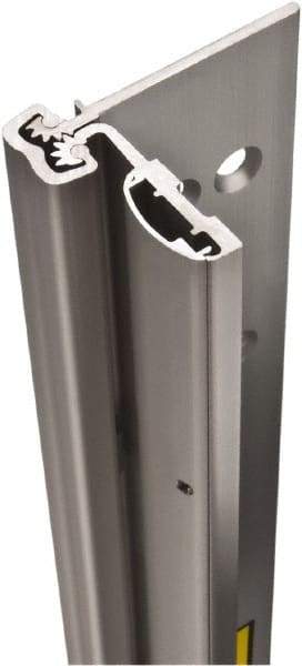 Stanley - 83" Long x 4" Wide, Aluminum Continuous Hinge - 0.11" Thick, With Holes - Americas Industrial Supply