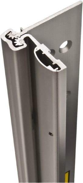 Stanley - 119" Long x 4" Wide, Aluminum Continuous Hinge - 0.11" Thick, With Holes - Americas Industrial Supply