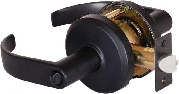 Stanley - Grade 2 Entrance Lever Lockset - 2-3/4" Back Set, Key In Lever Cylinder, Brass Alloy, Oil Rubbed Bronze Finish - Americas Industrial Supply