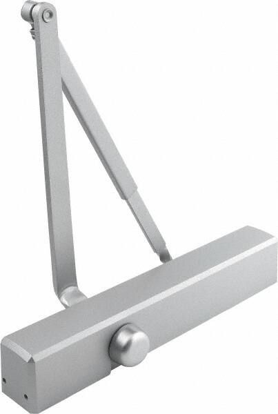 Stanley - 9-3/4" Closer Body Length, Multi-Size Closer Manual Damper - Painted Aluminum Finish, Reversible - Americas Industrial Supply