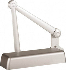 Stanley - 11-1/4" Closer Body Length, Multi-Size Closer Manual Damper - Painted Aluminum Finish, Left Hand - Americas Industrial Supply