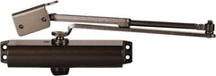 Stanley - 9-3/4" Closer Body Length, Multi-Size Closer Manual Damper - Painted Aluminum Finish, Reversible - Americas Industrial Supply