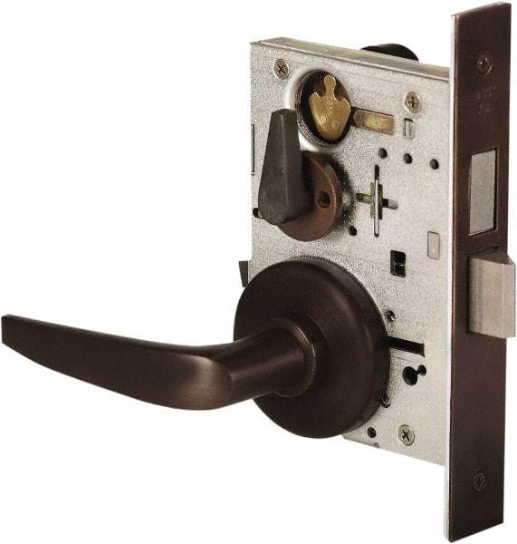Stanley - Grade 1 Dormitory Lever Lockset - 2-3/4" Back Set, Best SFIC Cylinder, Brass Alloy, Oil Rubbed Bronze Finish - Americas Industrial Supply