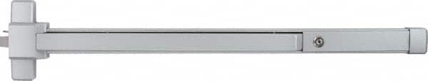 Precision - 48" OAL Nonhanded Flatbar - 32 to 48" Door Width, Painted Aluminum Finish, Grade 1, Stanley Commercial Hardware - Americas Industrial Supply