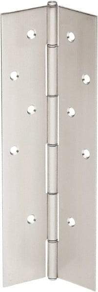 IVES - 83" Long x 4" Wide, Aluminum Continuous Hinge - 6" Thick, With Holes - Americas Industrial Supply