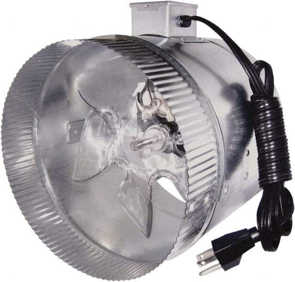 Suncourt - 8" Diam, 0.45 Amp, 120 Volt Duct Fan - 210 CFM, Single Speed - Americas Industrial Supply