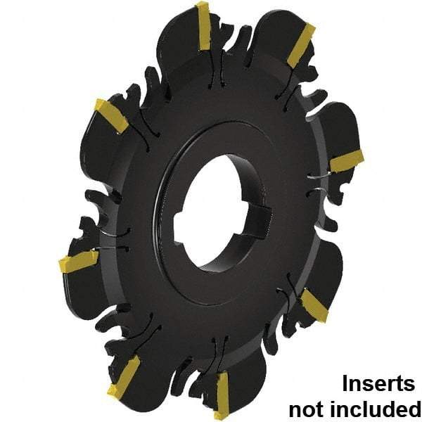 Kennametal - Arbor Connection, 0.047" Cutting Width, 3/8" Depth of Cut, 2-1/2" Cutter Diam, 15.9mm Hole Diam, 6 Tooth Indexable Slotting Cutter - 15.9mm Shank Diam, FDA Toolholder, XCP12... Insert, Neutral Cutting Direction - Americas Industrial Supply