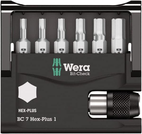 Wera - 1/4" Drive, Hex Metric Screwdriver Bit - 1" OAL - Americas Industrial Supply