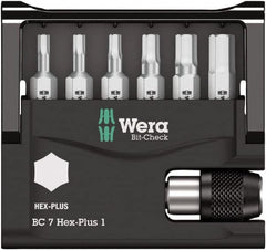 Wera - 1/4" Drive, Hex Metric Screwdriver Bit - 1" OAL - Americas Industrial Supply