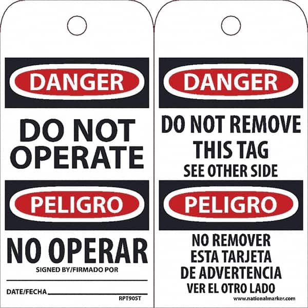 NMC - Safety & Facility Tags Message Type: Accident Prevention Tag Header: Danger - Americas Industrial Supply