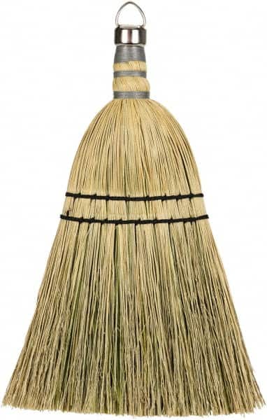 Harper Brush - 12" OAL Corn Blend Bristle Whisk Broom - 10" Bristle Length, 8" Wide - Americas Industrial Supply