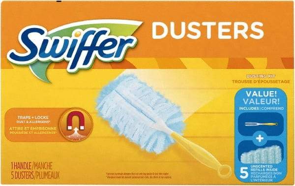 Swiffer - 6" Long Fiber Duster - 13" OAL, Light Blue - Americas Industrial Supply