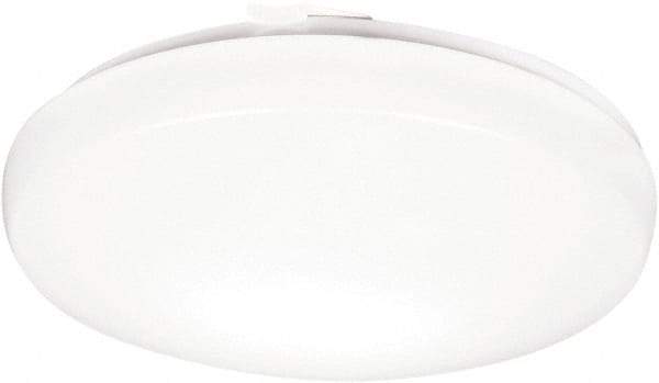 Lithonia Lighting - 16 Watt, 1,100 Lumen, Stem Mounted, LED Lamp Wraparound Light Fixture - 121 Volt, White - Americas Industrial Supply