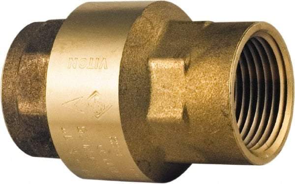 BONOMI - 1-1/2" Brass Check Valve - Spring Check, NPT, 400 WOG - Americas Industrial Supply