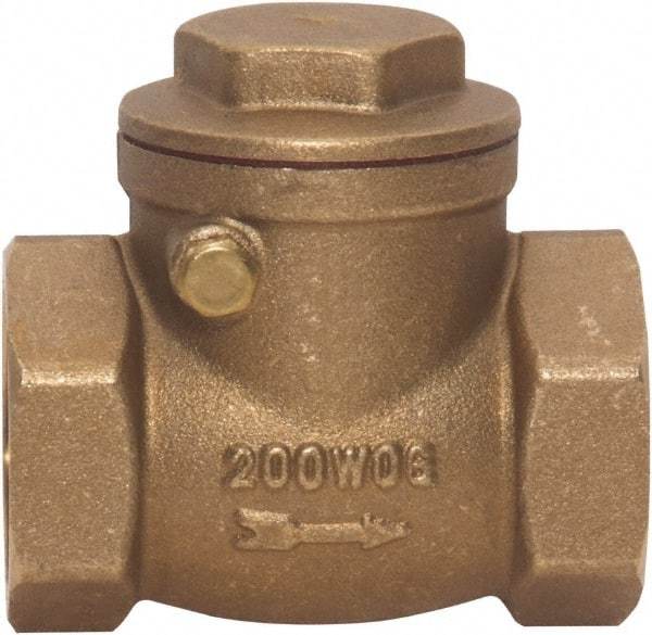 Value Collection - 1/2" Brass Check Valve - Check Swing, FNPT x FNPT, 200 WOG - Americas Industrial Supply