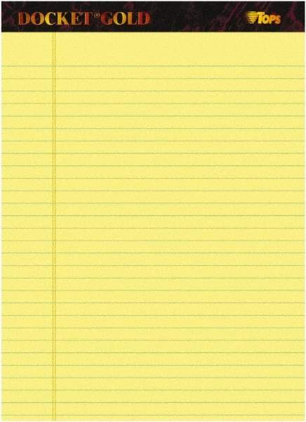 TOPS - 50 Sheet, 11 x 17", Legal/Wide (Style) Perforated Style Ruled Pads - Canary - Americas Industrial Supply