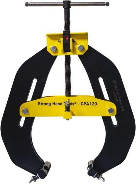 Strong Hand Tools - 11 Lb, 6" Max Opening, 6" Open Throat Depth, 2" Closed Throat Depth, Cantilever Clamp - Steel Jaw, T-Handle - Americas Industrial Supply