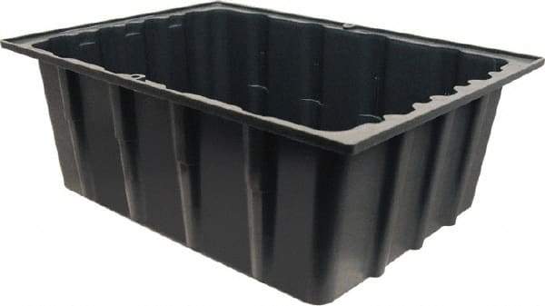 Made in USA - 17-1/4" Deep, Gray Polypropylene Stack & Nest Bin - 8-1/2" High x 23" Wide x 17-1/4" Long - Americas Industrial Supply