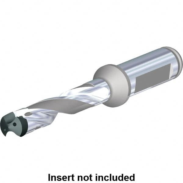 Kennametal - Series KenTIP FS, Head Connection G, 3xD, 12mm Shank Diam, Drill Body - 45mm Drill Body Length to Flange, KTFS Toolholder, 8.5mm Nose Diam, 93mm OAL, 93mm Drill Body Length, 35.4mm Flute Length, Flatted Straight Shank - Americas Industrial Supply