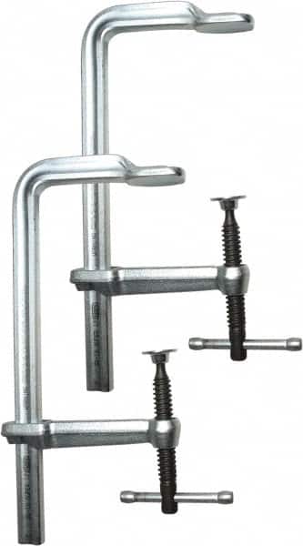 Bessey - 5-1/2" Throat Depth, 12" Max Capacity, Standard Sliding Arm Clamp - 2,660 Lb Clamping Pressure, 0.775" Spindle Diam - Americas Industrial Supply