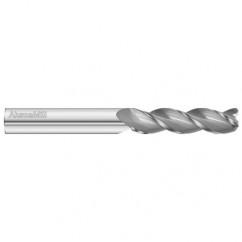10mm Dia. x 100mm Overall Length 3-Flute 1mm C/R Solid Carbide SE End Mill-Round Shank-Center Cut-Uncoated - Americas Industrial Supply