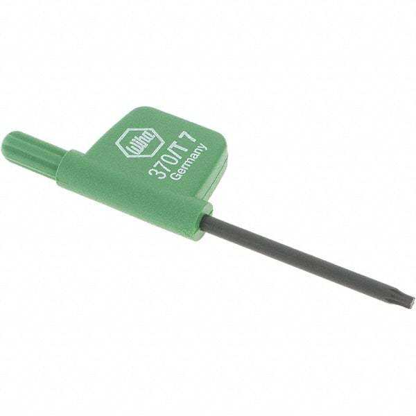 Wiha - T7 Torx Key - Flag-Style, 35mm Length Under Head, 2.6" OAL - Americas Industrial Supply
