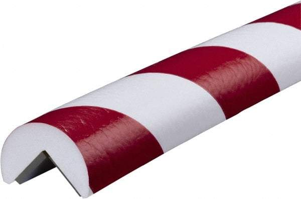 PRO-SAFE - 39" Long, Polyurethane Foam Type A Corner Guard - Red/White, 1" High x 2" Wide Side - Americas Industrial Supply