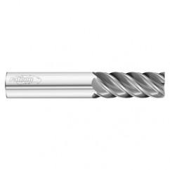 25mm Dia. x 121mm Overall Length 5-Flute Square End Solid Carbide SE End Mill-Round Shank-Center Cut-Uncoated - Americas Industrial Supply