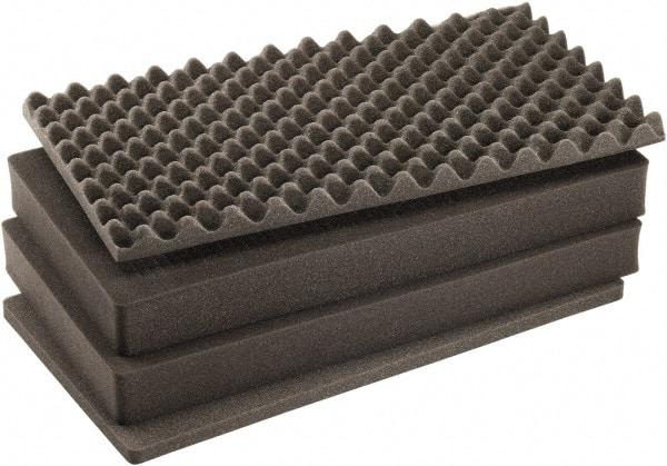 Pelican Products, Inc. - Tool Box Foam Foam Set - 17-3/8" Wide x 9-3/4" Deep x 29-1/2" High, Black, For Pelican Case 1605 - Americas Industrial Supply