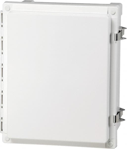Fibox - Polycarbonate Standard Enclosure Hinge Cover - NEMA 4, 4X, 6, 6P, 12, 13, 14" Wide x 16" High x 8" Deep, Impact, Moisture & Corrosion Resistant, Dirt-tight & Dust-tight - Americas Industrial Supply
