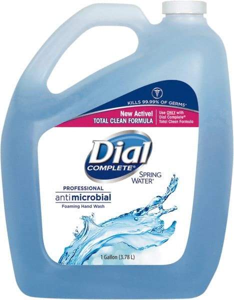 Dial - 1 Gal Bottle Foam Soap - Blue, Spring Water Scent - Americas Industrial Supply