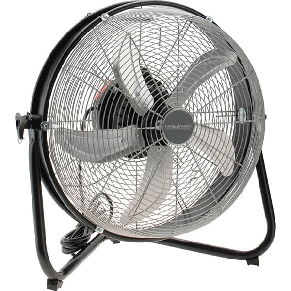 PRO-SOURCE - 18" Blade, 5/64 hp, 1,550, 2,000 & 2,680 CFM, Oscillating Industrial Circulation Fan - Floor Stand, 120 Volts, 3 Speed - Americas Industrial Supply