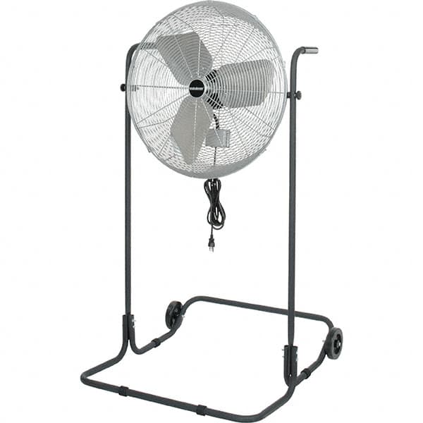 PRO-SOURCE - 24" Blade, 1/8 hp, 2,220 CFM, High Floor Stand Industrial Circulation Fan - Floor Stand, 115 Volts, 2.4 Amps, 3 Speed - Americas Industrial Supply