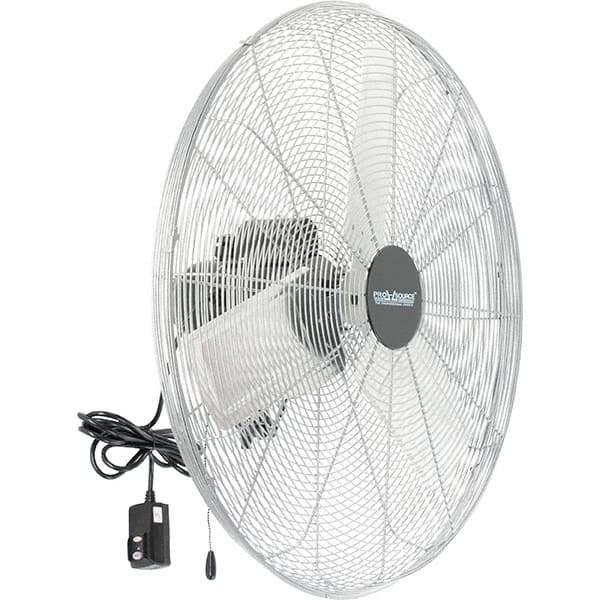 PRO-SOURCE - 30" Blade, 1/4 hp, 5,300, 6,200 & 7,800 CFM, Oscillating Industrial Circulation Fan - Back-Mounted, 120 VAC Volts, 1.60-1.90 Amps, 3 Speed - Americas Industrial Supply