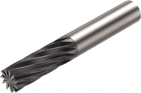 Sandvik Coromant - 4mm, 12mm LOC, 4mm Shank Diam, 40mm OAL, 5 Flute, Solid Carbide Square End Mill - Single End, Diamond Finish, Spiral Flute, 4° Helix, Centercutting, Right Hand Cut, Right Hand Flute, Series CoroMill Plura - Americas Industrial Supply