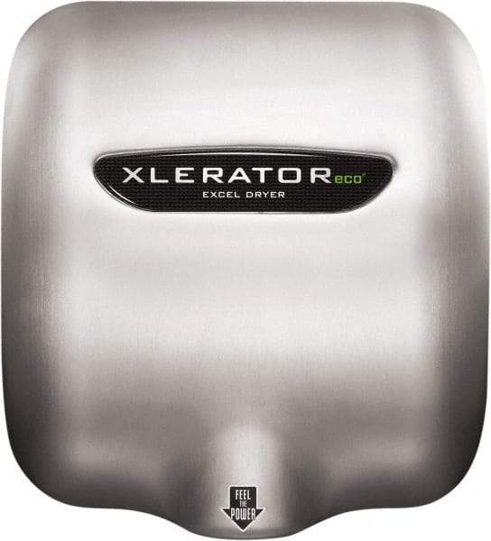 Excel Dryer - 500 Watt Silver Finish Electric Hand Dryer - 208/277 Volts, 2.2 Amps, 11-3/4" Wide x 12-11/16" High x 6-11/16" Deep - Americas Industrial Supply