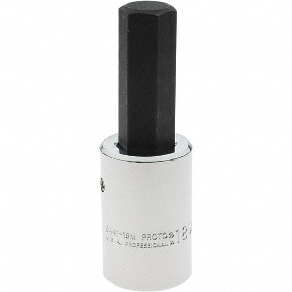 Proto - 1/2" Drive, 18mm Hex Bit Socket - 4" OAL - Americas Industrial Supply