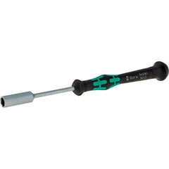 Wera - 6mm Solid Shaft Precision Nutdriver - Cushion Grip Handle, 6-1/4" OAL - Americas Industrial Supply