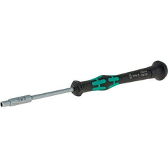 Wera - 3mm Solid Shaft Precision Nutdriver - Cushion Grip Handle, 6-1/4" OAL - Americas Industrial Supply