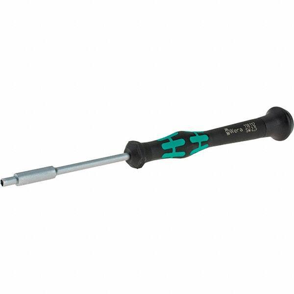 Wera - 2.5mm Solid Shaft Precision Nutdriver - Cushion Grip Handle, 6-1/4" OAL - Americas Industrial Supply