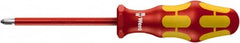 Wera - PZ.2 Point, 100mm Blade Length Posidrive Screwdriver - 205mm OAL - Americas Industrial Supply