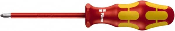 Wera - PZ.0 Point, 80mm Blade Length Posidrive Screwdriver - 161mm OAL - Americas Industrial Supply