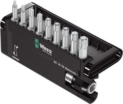 Wera - 10 Piece, 1/4" Drive Screwdriver Bit Set - T8 to T40 Torx - Americas Industrial Supply