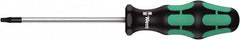 Wera - 7 Tamper Resistant Torx Driver - 60mm Blade Length, 130mm OAL, Ergonomic Handle - Americas Industrial Supply