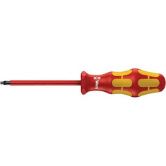 Wera - #1 Point, 3-1/8" Blade Length Insulated Screwdriver - 161mm OAL - Americas Industrial Supply