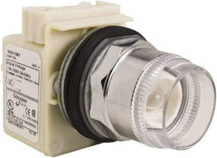 Schneider Electric - 30mm Mount Hole, Extended Straight, Pushbutton Switch Only - Round, Momentary (MO), Weatherproof, Dust and Oil Resistant - Americas Industrial Supply