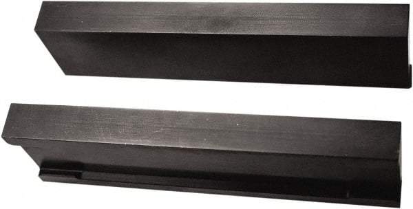 Jet Machining - 6" Wide x 1.72" High x 5/8" Thick, Flat/No Step Vise Jaw - Hard, Alloy Steel, Moveable Jaw, Compatible with 6" Vises - Americas Industrial Supply